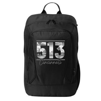 Cincinnati 513 Area Code Skyline Ohio Vintage City Backpack