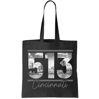 Cincinnati 513 Area Code Skyline Ohio Vintage Bag