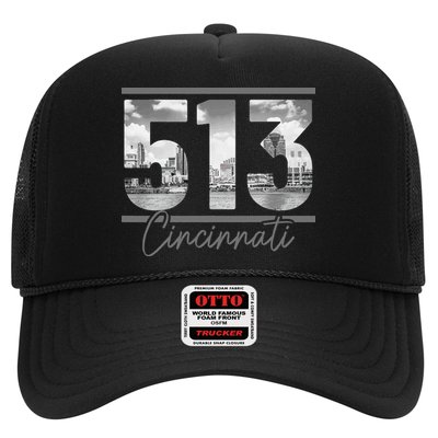 Cincinnati 513 Area Code Skyline Ohio Vintage Hat