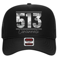 Cincinnati 513 Area Code Skyline Ohio Vintage Hat