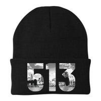 Cincinnati 513 Area Code Skyline Ohio Vintage Beanie