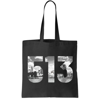 Cincinnati 513 Area Code Skyline Ohio Vintage Bag