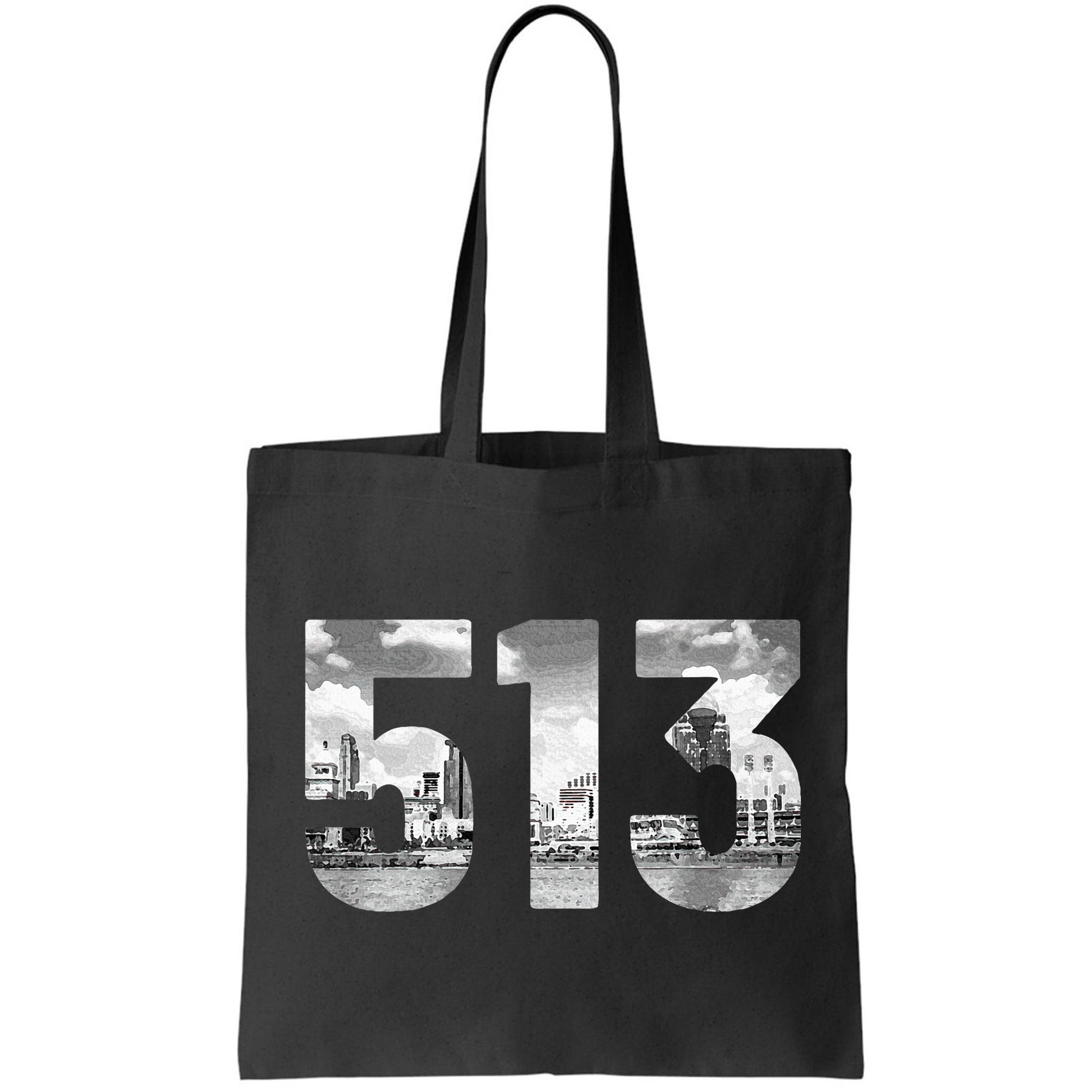 Cincinnati 513 Area Code Skyline Ohio Vintage Bag