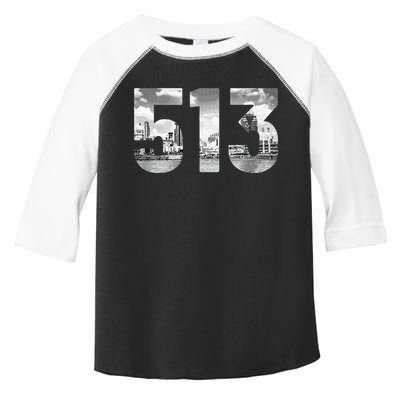 Cincinnati 513 Area Code Skyline Ohio Vintage Toddler Fine Jersey T-Shirt
