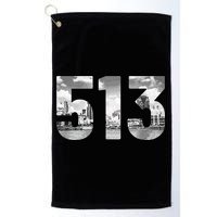 Cincinnati 513 Area Code Skyline Ohio Vintage Golf Towel