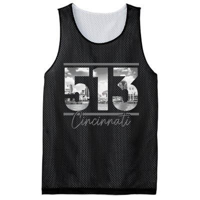 Cincinnati 513 Area Code Skyline Ohio Vintage Mesh Reversible Basketball Jersey Tank
