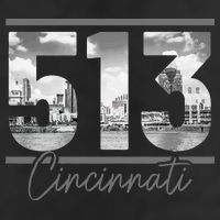 Cincinnati 513 Area Code Skyline Ohio Vintage Golf Towel