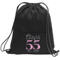 Chapter 55th Birthday Est 1968 Birthday Gift Sweatshirt Cinch Pack Bag