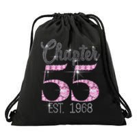 Chapter 55th Birthday Est 1968 Birthday Gift Drawstring Bag