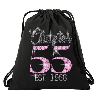 Chapter 55th Birthday Est 1968 Birthday Gift Drawstring Bag