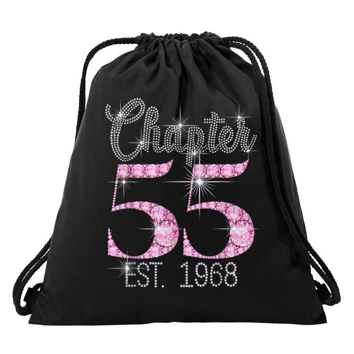 Chapter 55th Birthday Est 1968 Birthday Gift Drawstring Bag