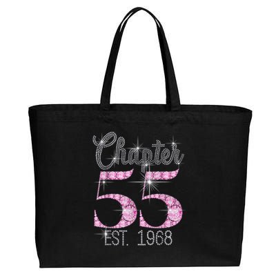 Chapter 55th Birthday Est 1968 Birthday Gift Cotton Canvas Jumbo Tote