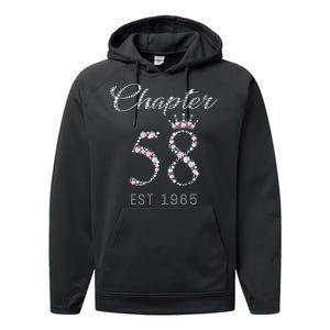 Chapter 58 EST 1965 58Th Birthday Gift For Cute Performance Fleece Hoodie