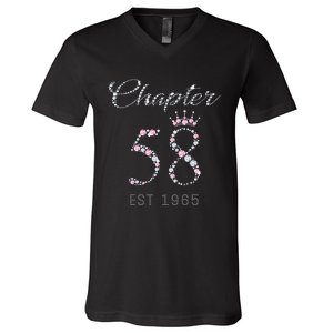 Chapter 58 EST 1965 58Th Birthday Gift For Cute V-Neck T-Shirt