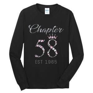 Chapter 58 EST 1965 58Th Birthday Gift For Cute Tall Long Sleeve T-Shirt