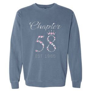 Chapter 58 EST 1965 58Th Birthday Gift For Cute Garment-Dyed Sweatshirt