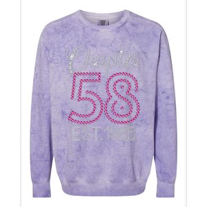 Chapter 58 EST 1965 58th Birthday Gift For Womens Colorblast Crewneck Sweatshirt