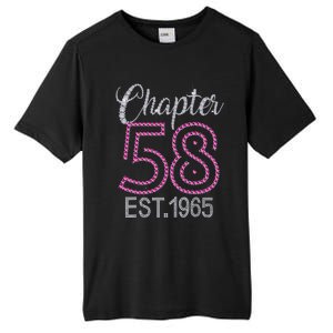 Chapter 58 EST 1965 58th Birthday Gift For Womens Tall Fusion ChromaSoft Performance T-Shirt