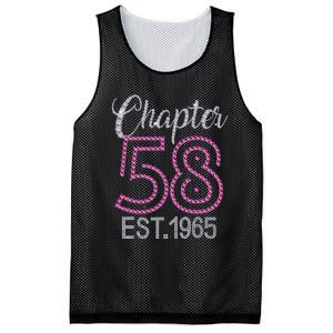 Chapter 58 EST 1965 58th Birthday Gift For Womens Mesh Reversible Basketball Jersey Tank