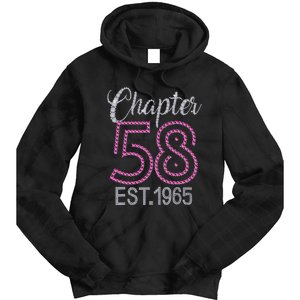 Chapter 58 EST 1965 58th Birthday Gift For Womens Tie Dye Hoodie