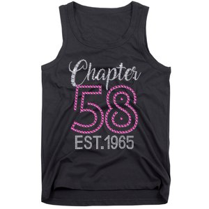 Chapter 58 EST 1965 58th Birthday Gift For Womens Tank Top