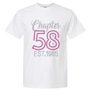 Chapter 58 EST 1965 58th Birthday Gift For Womens Garment-Dyed Heavyweight T-Shirt