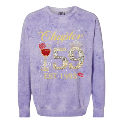 Chapter 59 Est 1963 59th Birthday Tee Gift Ladies Gift Colorblast Crewneck Sweatshirt