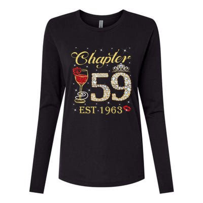 Chapter 59 Est 1963 59th Birthday Tee Gift Ladies Gift Womens Cotton Relaxed Long Sleeve T-Shirt