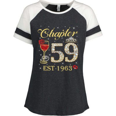 Chapter 59 Est 1963 59th Birthday Tee Gift Ladies Gift Enza Ladies Jersey Colorblock Tee