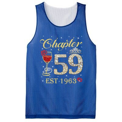 Chapter 59 Est 1963 59th Birthday Tee Gift Ladies Gift Mesh Reversible Basketball Jersey Tank