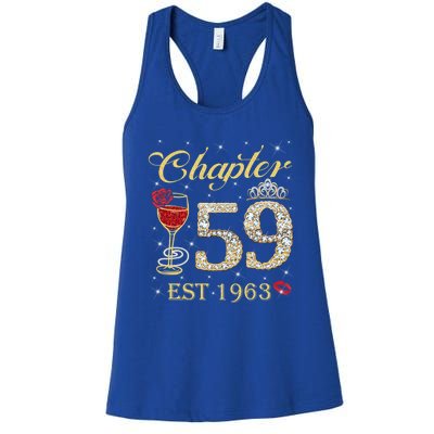 Chapter 59 Est 1963 59th Birthday Tee Gift Ladies Gift Women's Racerback Tank