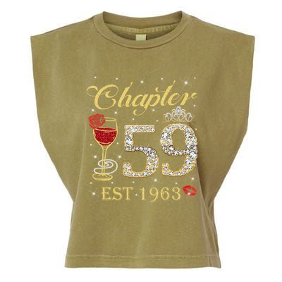 Chapter 59 Est 1963 59th Birthday Tee Gift Ladies Gift Garment-Dyed Women's Muscle Tee