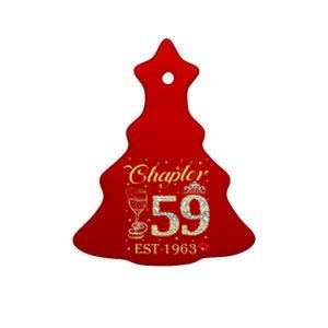 Chapter 59 Est 1963 59th Birthday Tee Gift Ladies Gift Ceramic Tree Ornament