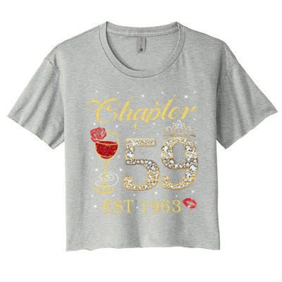 Chapter 59 Est 1963 59th Birthday Tee Gift Ladies Gift Women's Crop Top Tee