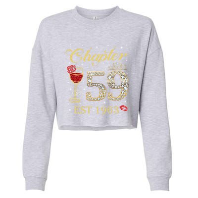 Chapter 59 Est 1963 59th Birthday Tee Gift Ladies Gift Cropped Pullover Crew