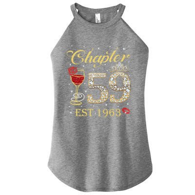 Chapter 59 Est 1963 59th Birthday Tee Gift Ladies Gift Women's Perfect Tri Rocker Tank