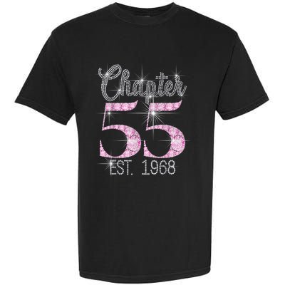 Chapter 55 EST 1968 55th Birthday Tee Gift For Wo Garment-Dyed Heavyweight T-Shirt