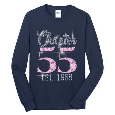 Chapter 55 EST 1968 55th Birthday Tee Gift For Wo Tall Long Sleeve T-Shirt