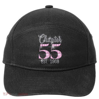 Chapter 55 EST 1968 55th Birthday Tee Gift For Wo 7-Panel Snapback Hat
