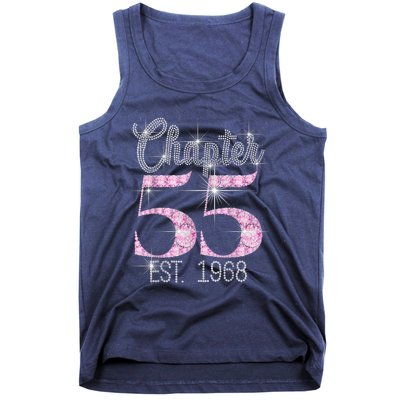 Chapter 55 EST 1968 55th Birthday Tee Gift For Wo Tank Top