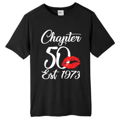 Chapter 50 EST 1973 50th Birthday Lips For Wo Tall Fusion ChromaSoft Performance T-Shirt