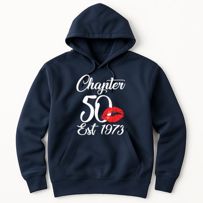 Chapter 50 EST 1973 50th Birthday Lips For Wo Hoodie