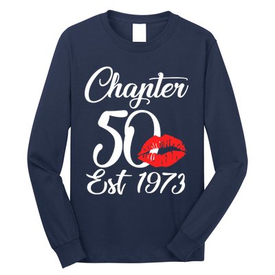 Chapter 50 EST 1973 50th Birthday Lips For Wo Long Sleeve Shirt