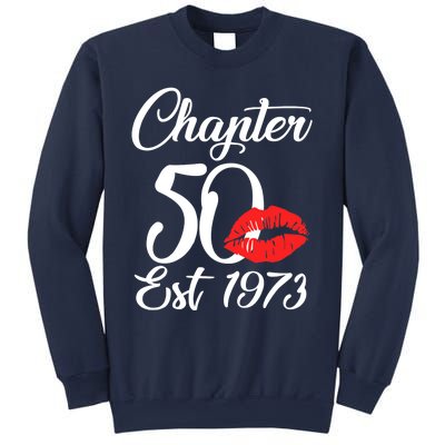 Chapter 50 EST 1973 50th Birthday Lips For Wo Sweatshirt