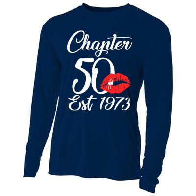 Chapter 50 EST 1973 50th Birthday Lips For Wo Cooling Performance Long Sleeve Crew