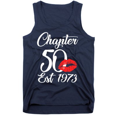 Chapter 50 EST 1973 50th Birthday Lips For Wo Tank Top