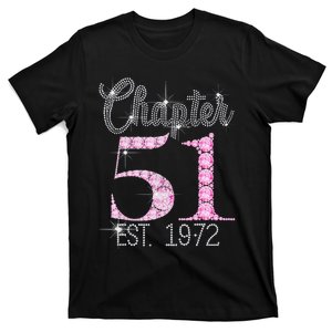 Chapter 51 EST 1972 51Th Birthday Gift For Women T-Shirt