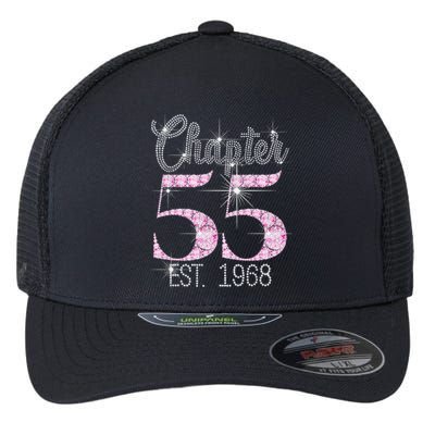 Chapter 55 EST 1968 55th Birthday Gift For Cute Flexfit Unipanel Trucker Cap