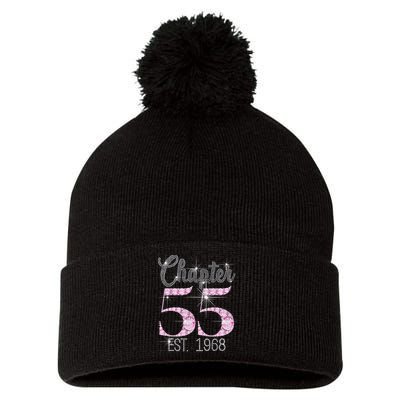 Chapter 55 EST 1968 55th Birthday Gift For Cute Pom Pom 12in Knit Beanie