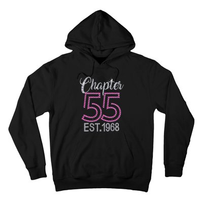 Chapter 55 EST 1968 55th Birthday Gift For Womens Hoodie